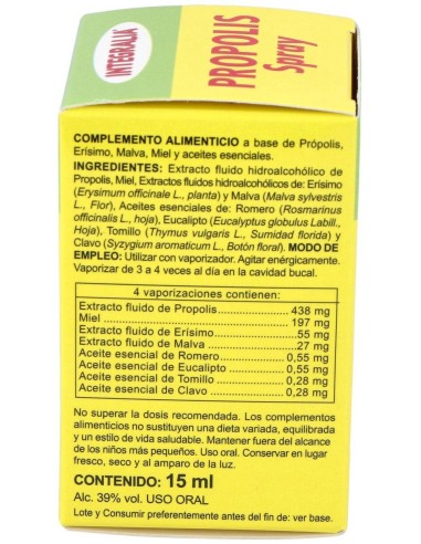 Propolis Spray Con Erisimo 15Ml. de Integralia