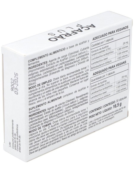 Azafran Plus 30Cap. de Integralia