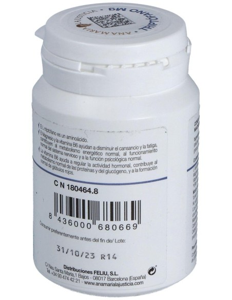 Triptofano Con Magnesio+Vit. B6 60Comp. de Ana Maria Lajusticia