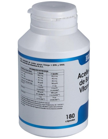 Aceite Higado De Bacalao Con Vit. A, D Y E 180Cap. de Equisalud