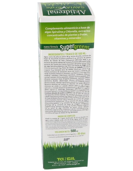 Aktidrenal Savia Verde 500Ml. Lineabel de Tongil