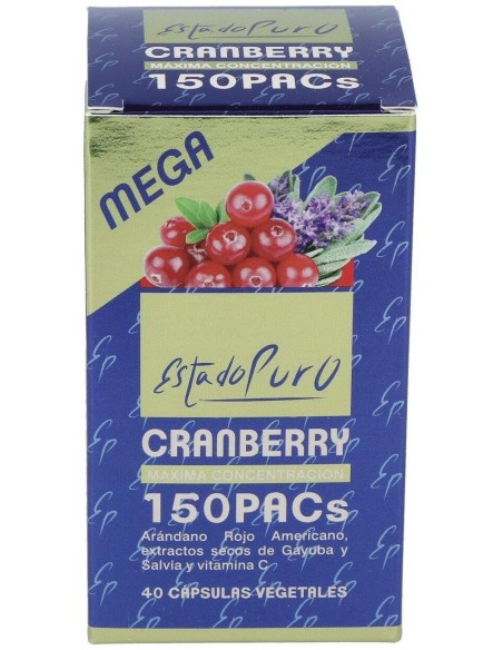 Cranberry Mega150 Pacs  40Cap. Estado Puro de Tongil