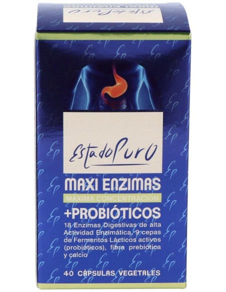 Maxi Enzimas Con Probioticos 40Cap. Estado Puro de Tongil