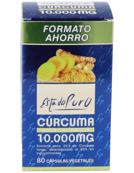 Curcuma 10.000Mg. 80Cap. Estado Puro de Tongil