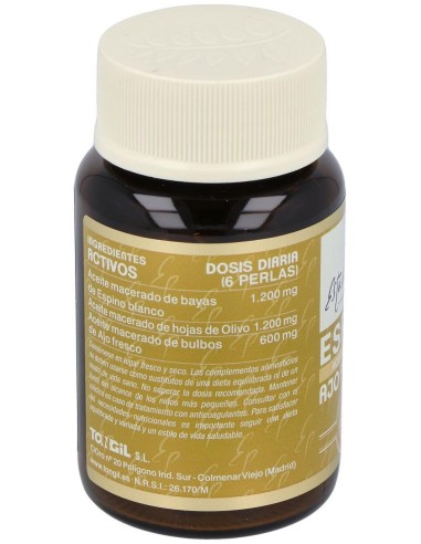 Espino, Ajo, Olivo Aceites Activos 60Perlas de Tongil