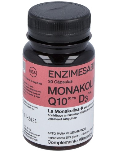 Monakolina Forte + Q10 + D3 30 cápsulas | Enzime Sabinco