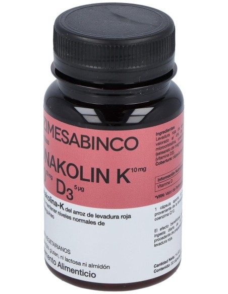 Monakolina Forte + Q10 + D3 30 cápsulas | Enzime Sabinco