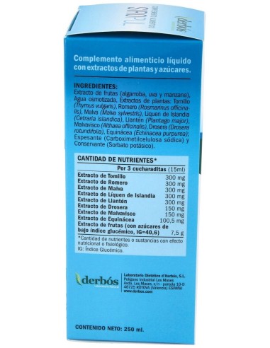 Siropul Jarabe 250Ml. de Derbos