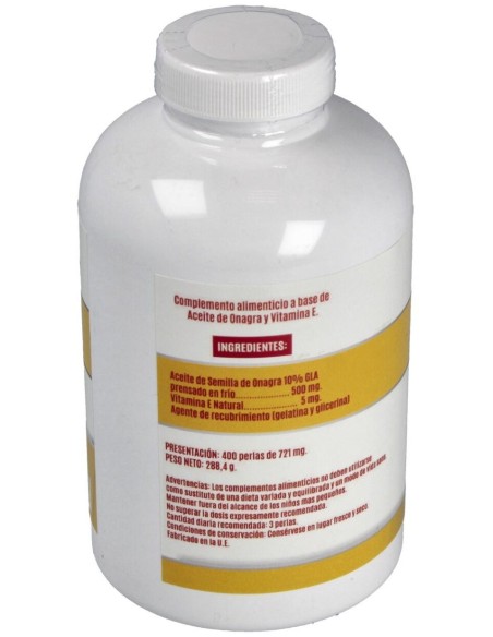 Aceite De Onagra 400  Perlas de Valle