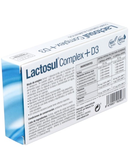 Lactosul Complex + D3 20 Cáps. de Natysal