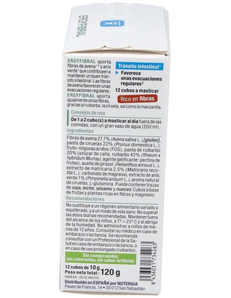 Ergyfibral 12Cubos de Nutergia