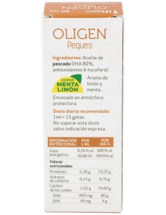 Oligen Peques Dha 80% Tg Enzimatico Menta-Lima 30M de Ifigen 2