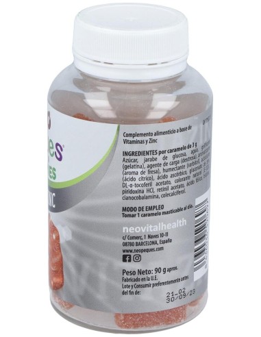 Neo Peques Vitazinc 30Caramelos Mast. de Neo