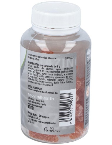 Neo Peques Vitazinc 30Caramelos Mast. de Neo