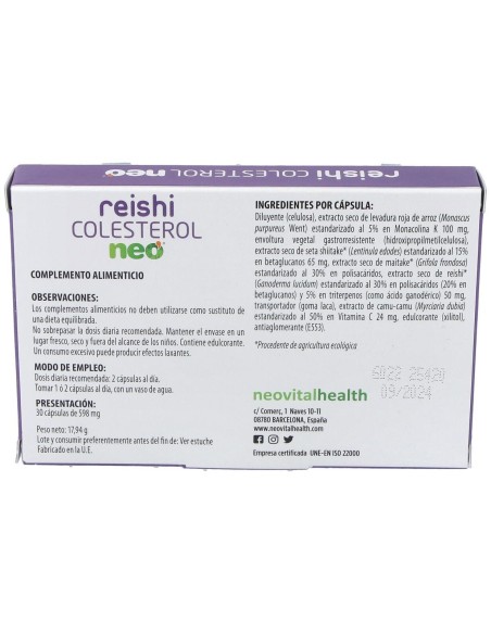 Reishi Colesterol Neo 30Cap. de Neo