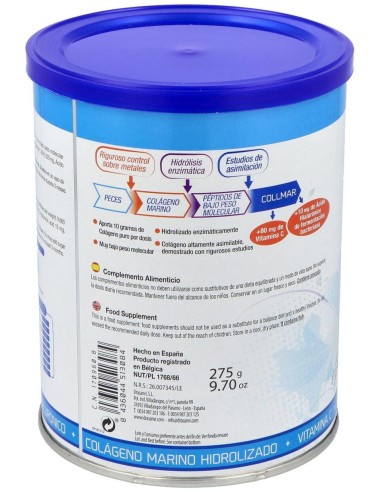 Collmar Colageno Marino Hidrolizado Vainilla 275Gr de Drasanvi