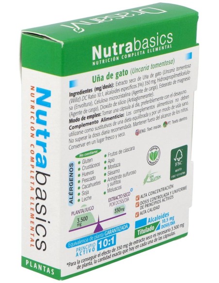 Uña Gato 30 Capsulas Nutrabasicos Drasanvi