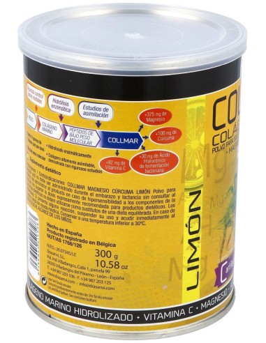 Collmar Magnesio + Curcuma Sabor Limon 300Gr. de Drasanvi
