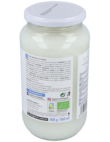 Aceite Virgen de Coco 800g de Naturgreen