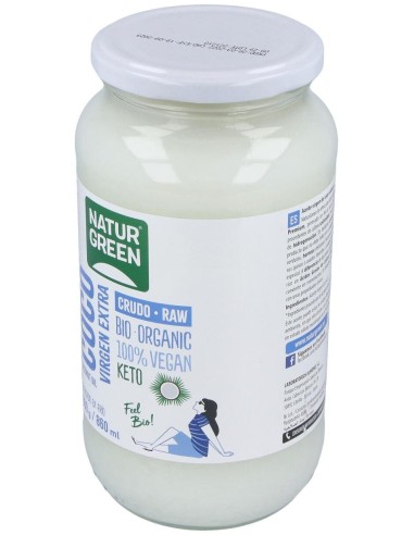 Aceite Virgen De Coco 1ª Presion Frio 800Gr. Bio de Naturgreen