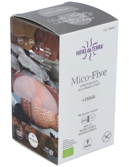 Mico Five Con Chaga Hdt 70Cap. de Hifas Da Terra - Hdt