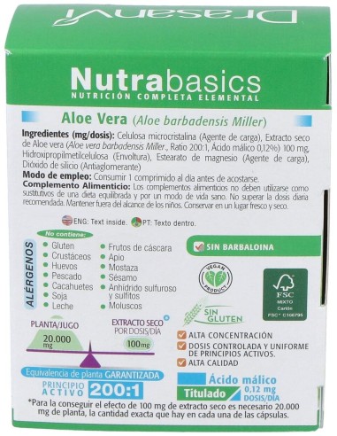 Nutrabasics Aloe Vera 60Comp. de Drasanvi