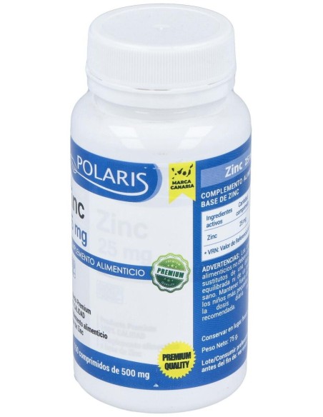 Zinc 25Mg. 150Comp. de Polaris