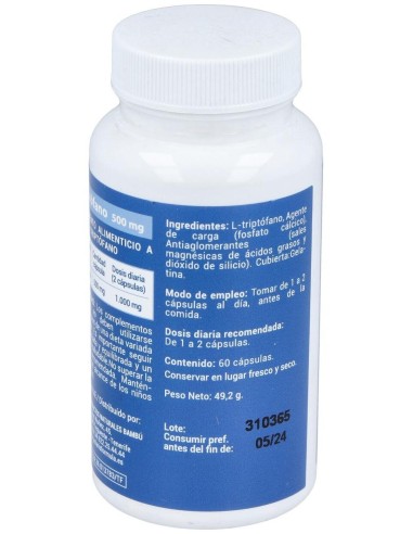 L-Triptofano 500Mg. 60Cap. de Polaris