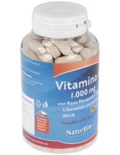 Vitamina C 1000Mg.Con Rosa Mosqueta 20Mg. 180Comp. de Naturbite 2