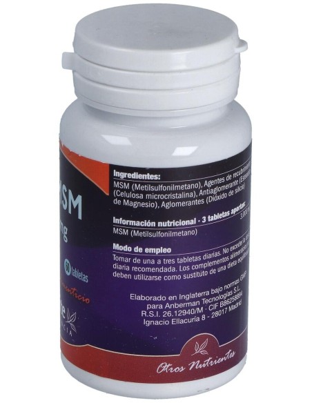 MSM 1000mg, 60 Tabl. de NaturBite