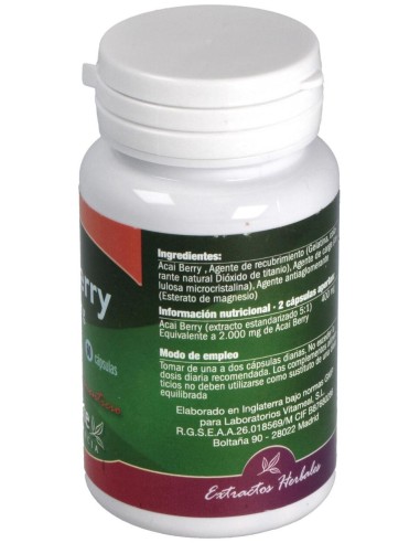 Acai Berry 1000mg, 60 Caps. de NaturBite