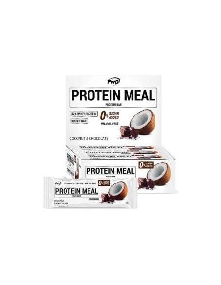 Protein Meal Barritas Coco Con Chocolate 12Uds. de Pwd