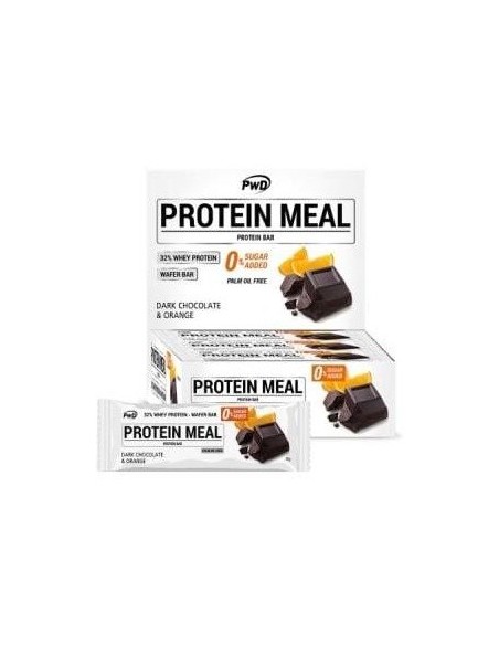 Protein Meal Barritas  Chocolate Negro-Naranja 12U de Pwd
