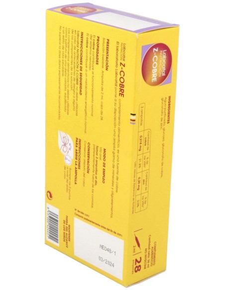 Zinc Cobre 19 28X2Ml Ampollas Labcatal