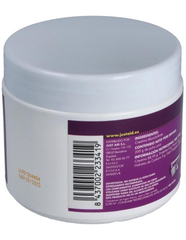 Creatina 0 (Monohidrato Pura) 200Gr.Polvo de Just Aid