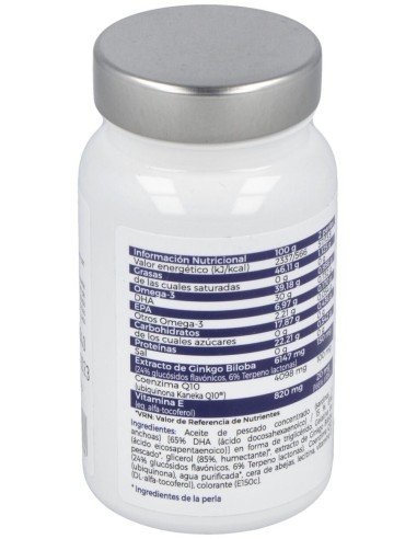 Puro Omega Ginkgo Complex Dha/Epa Q10 60Perlas de Puro Omega