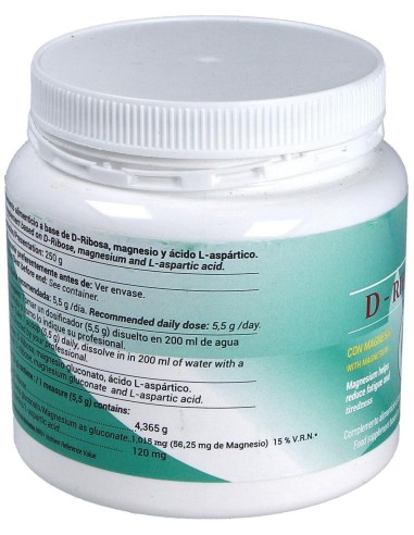 D-Ribosa Plus 250Gr. de Bsb Labs