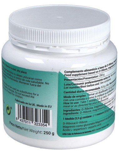 D-Ribosa Plus 250Gr. de Bsb Labs