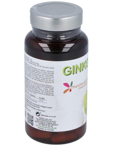 Ginkgotonic 420Mg. 60Cap. de Mundonatural