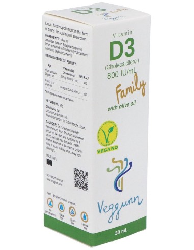 Vitamina D3 Family 30Ml. de Veggunn