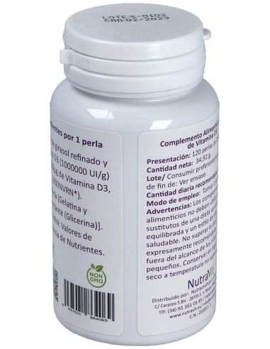 Nutravit Vitamina D3 120Perlas de Nutravit