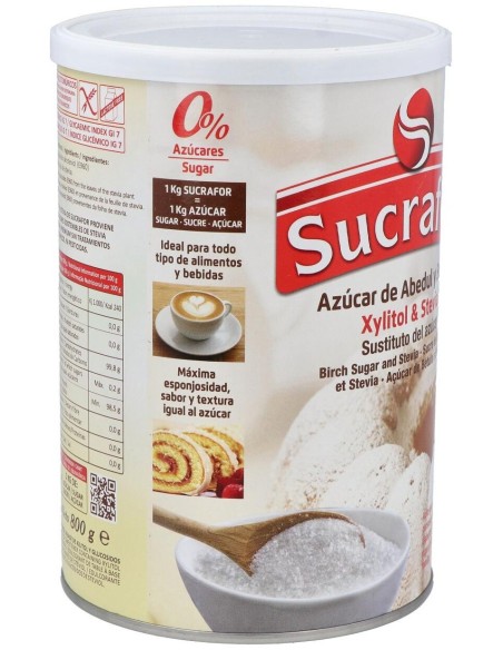 Sucrafor (Azucar De Abedul Y Stevia) 800Gr de Sucrafor