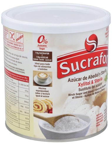 Sucrafor (Azucar De Abedul Y Stevia) 500Gr de Sucrafor
