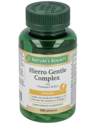 Hierro Gentle Complex 100Cap. de Nature´S Bounty