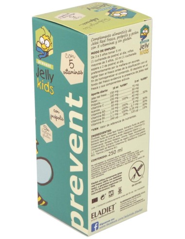 Jelly Kids Prevent 250Ml.Jarabe (Sabor Fresa) de Eladiet