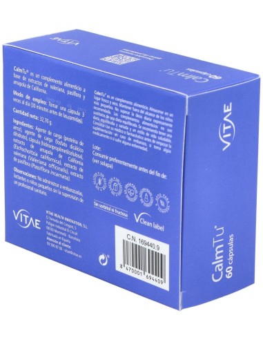 Calm Tu 60 cápsulas de Vitae