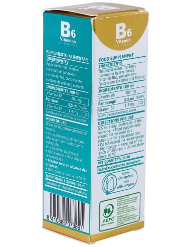 Vitamina B6 Liquida 30Ml. de Marnys