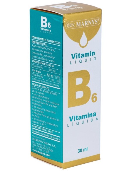 Vitamina B6 Liquida 30Ml. de Marnys