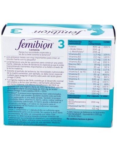 Femibion 3 Lactancia 28Comp.+28Cap. de Femibion