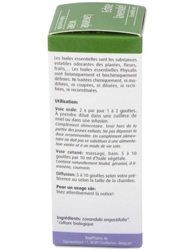 Esencia Lavanda Verdadera 30Ml. Bio de Physalis
